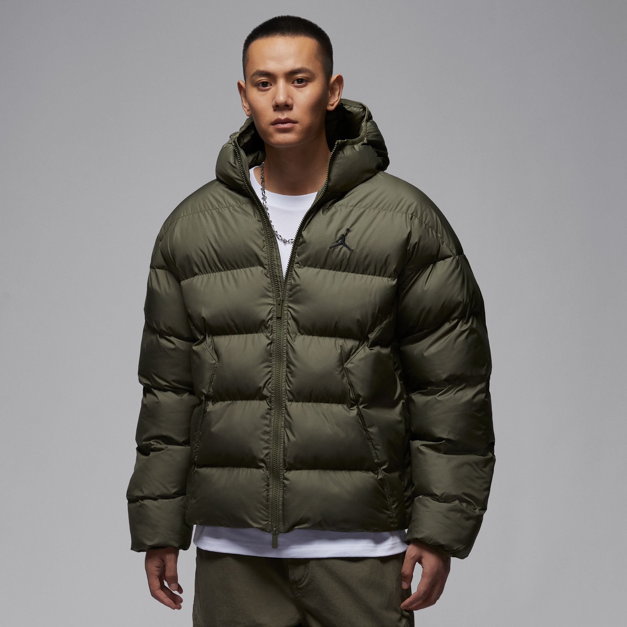 NIKE/耐克男子冬季新款JORDAN篮球保暖棉服夹克外套HV0533-222