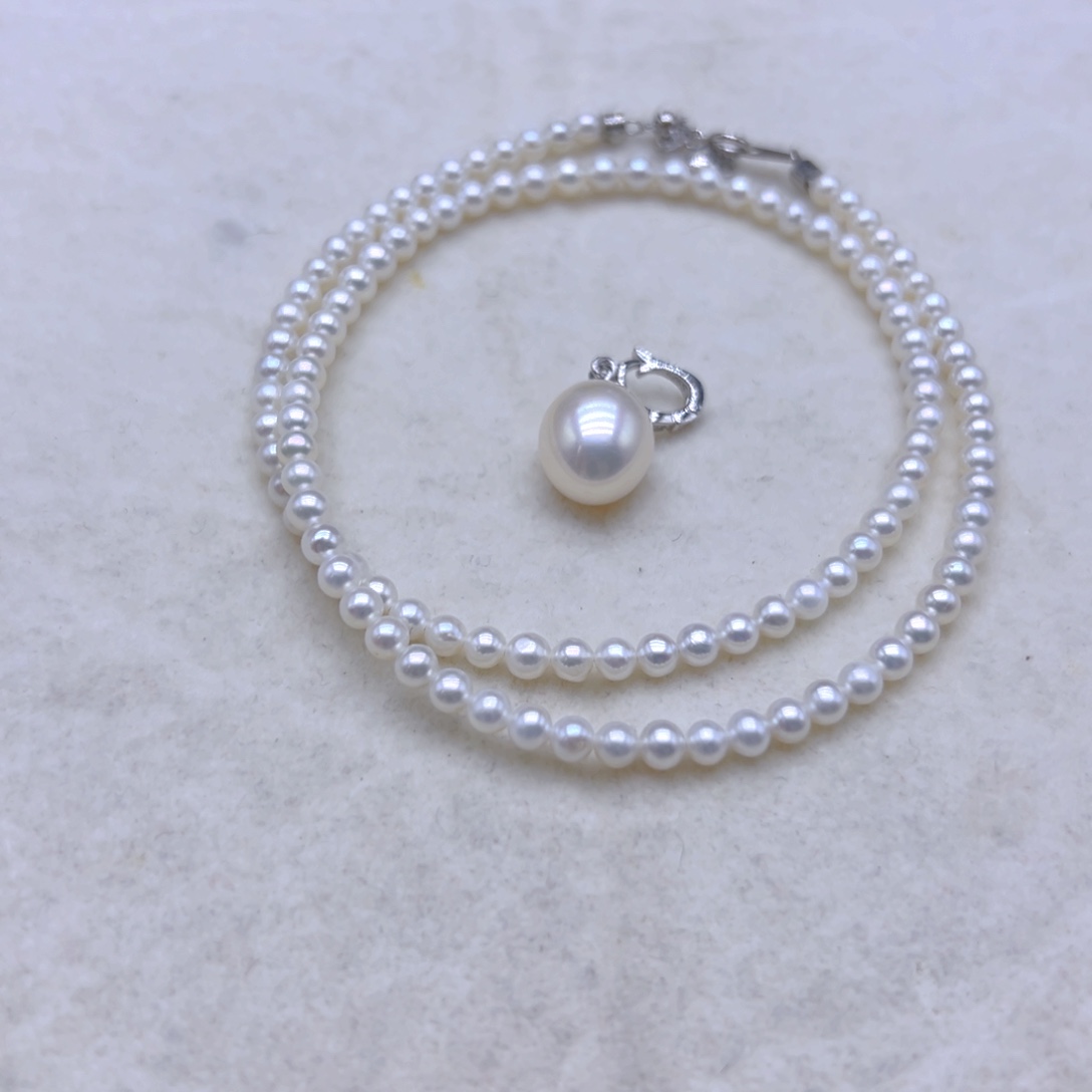 H***࿐银S925镶嵌淡水珍珠珍珠