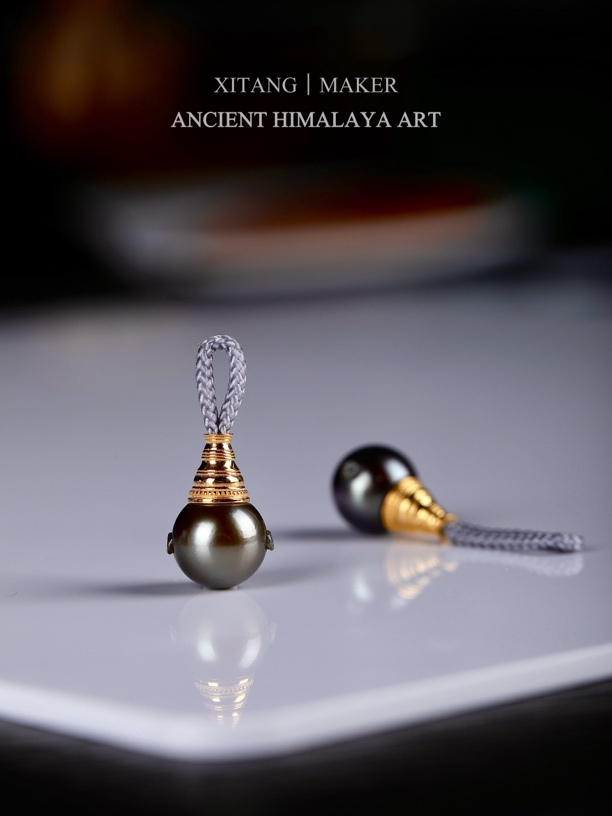 【禧樘】大溪地珍珠金塔三通（对孔8.5-9mm）（多样性发货可发其一）