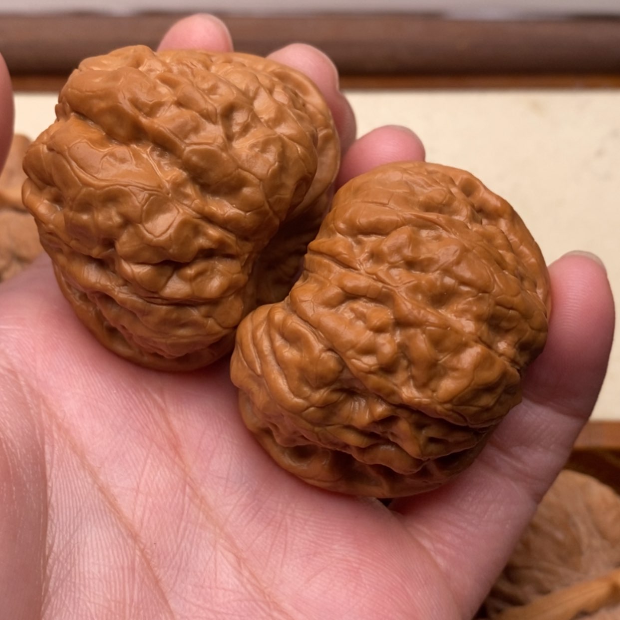 【闪购商品】把件文玩核桃淡*边43左右