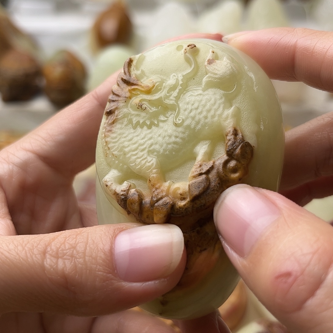 石材古青石不退换麒麟微瑕
