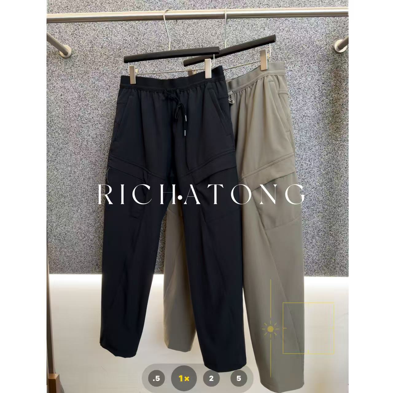 RICH ATONG.加绒软壳裤防水耐磨休闲登山徒步保暖加厚长裤55021-