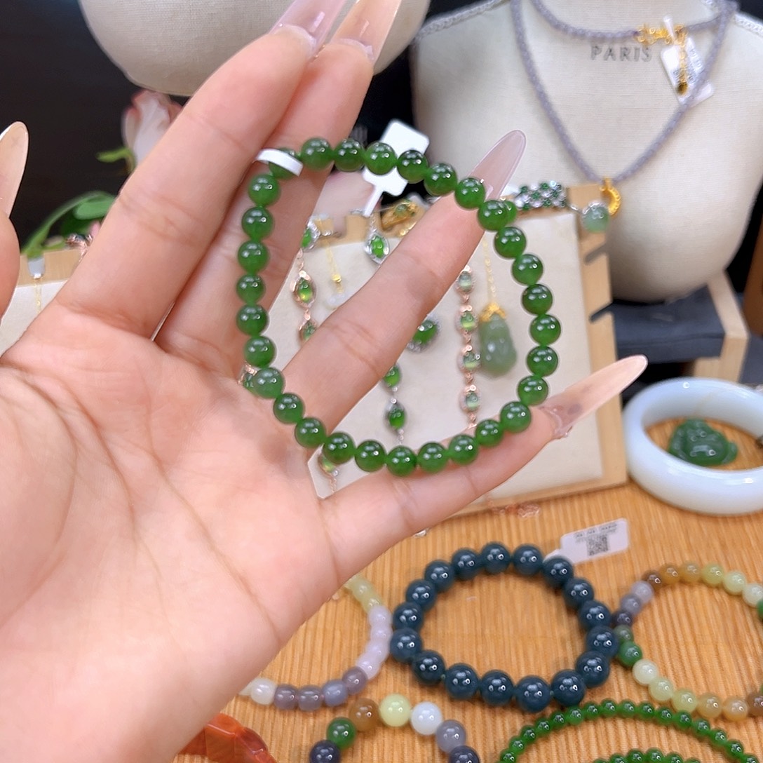 和田玉未镶嵌手串sj