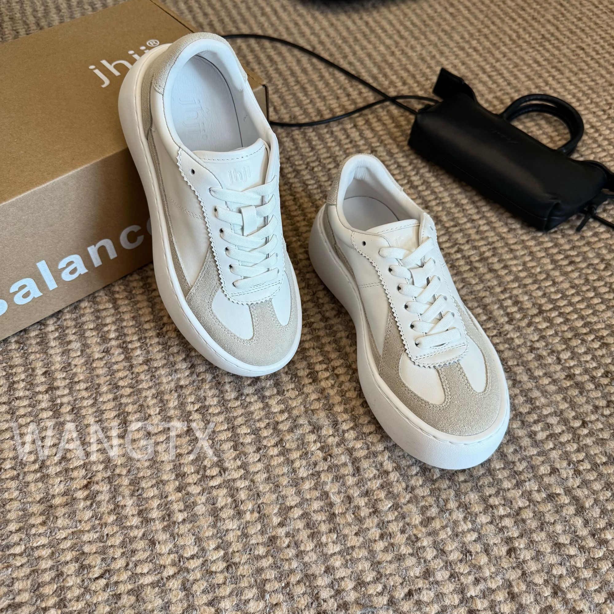  jhji丨新品推荐超轻极简女士真皮百搭厚底鞋JS7211