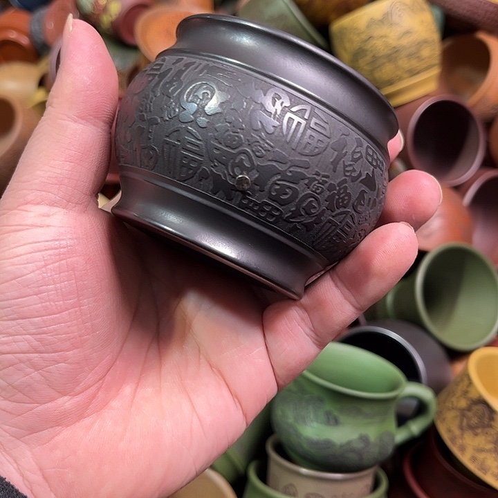 紫砂茶杯全手工紫砂主人杯