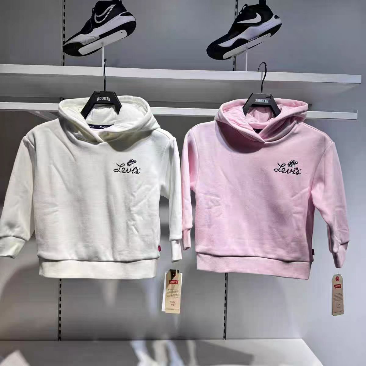 Levi's李维斯儿童装百搭舒适时尚运动休闲加绒套头卫衣 LV2542127