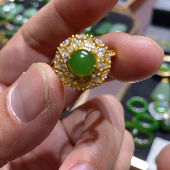 和田玉（碧玉）颈饰银S925镶嵌