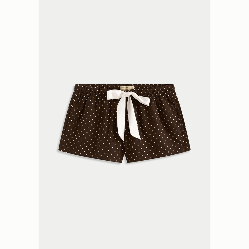 Hollister25秋季新款Y2K辣妹睡裤格子蝴蝶结圣诞短裤女装346-5127
