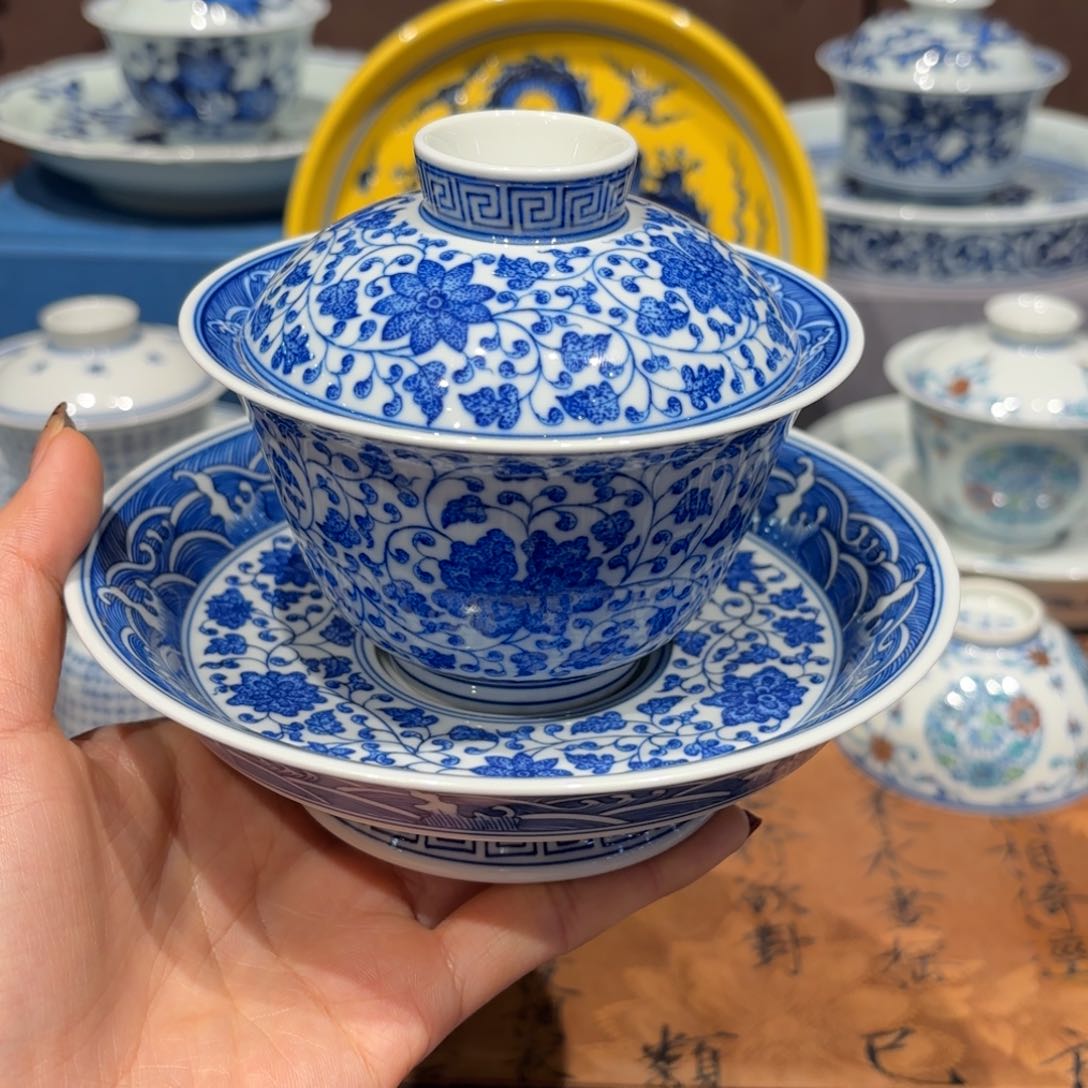 瓷片手工手绘陶瓷茶具