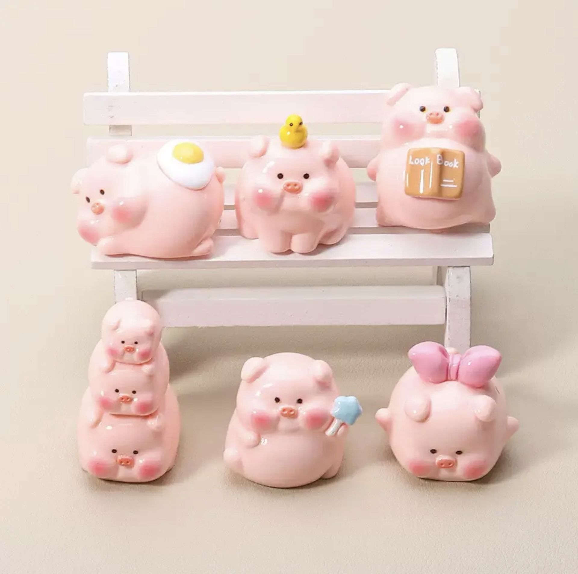 天使小肥猪 卡通奶油胶树脂配件diy