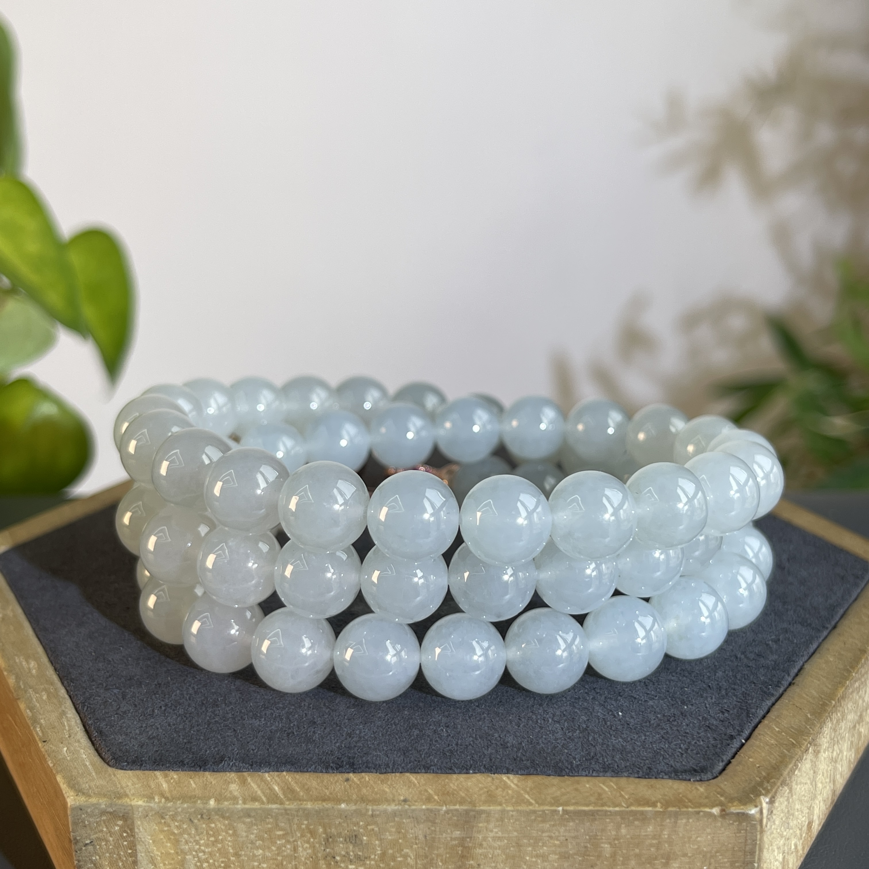 JCW26-153 天然缅甸A货翡翠 翡翠珠链（含配饰）