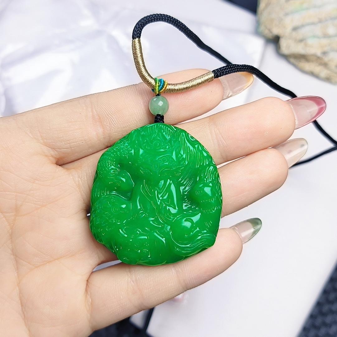 （聚宝严选）D450绿九尾狐吊坠精致气质妈妈款时尚精美