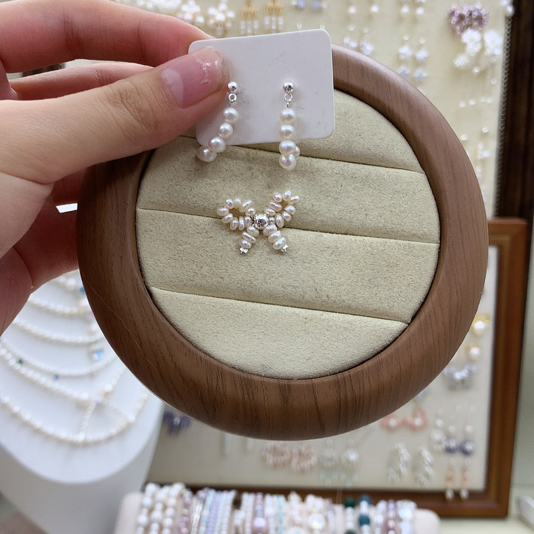 耳饰淡水珍珠银S925镶嵌