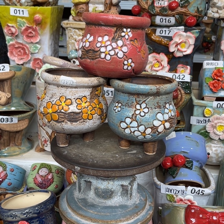 紫砂花盆粗陶材质多肉花盆