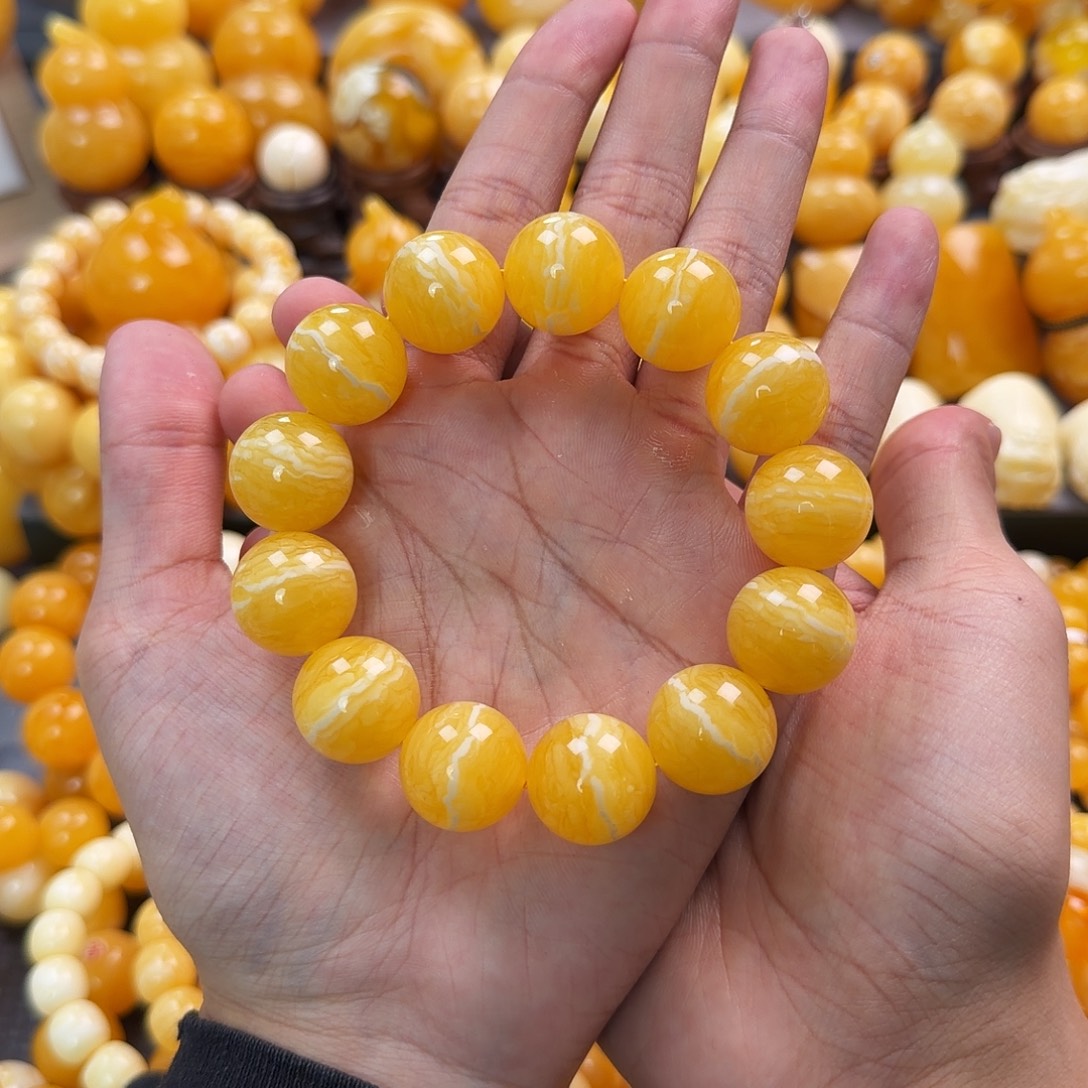 琥珀未镶嵌珠宝奇石18mm同料