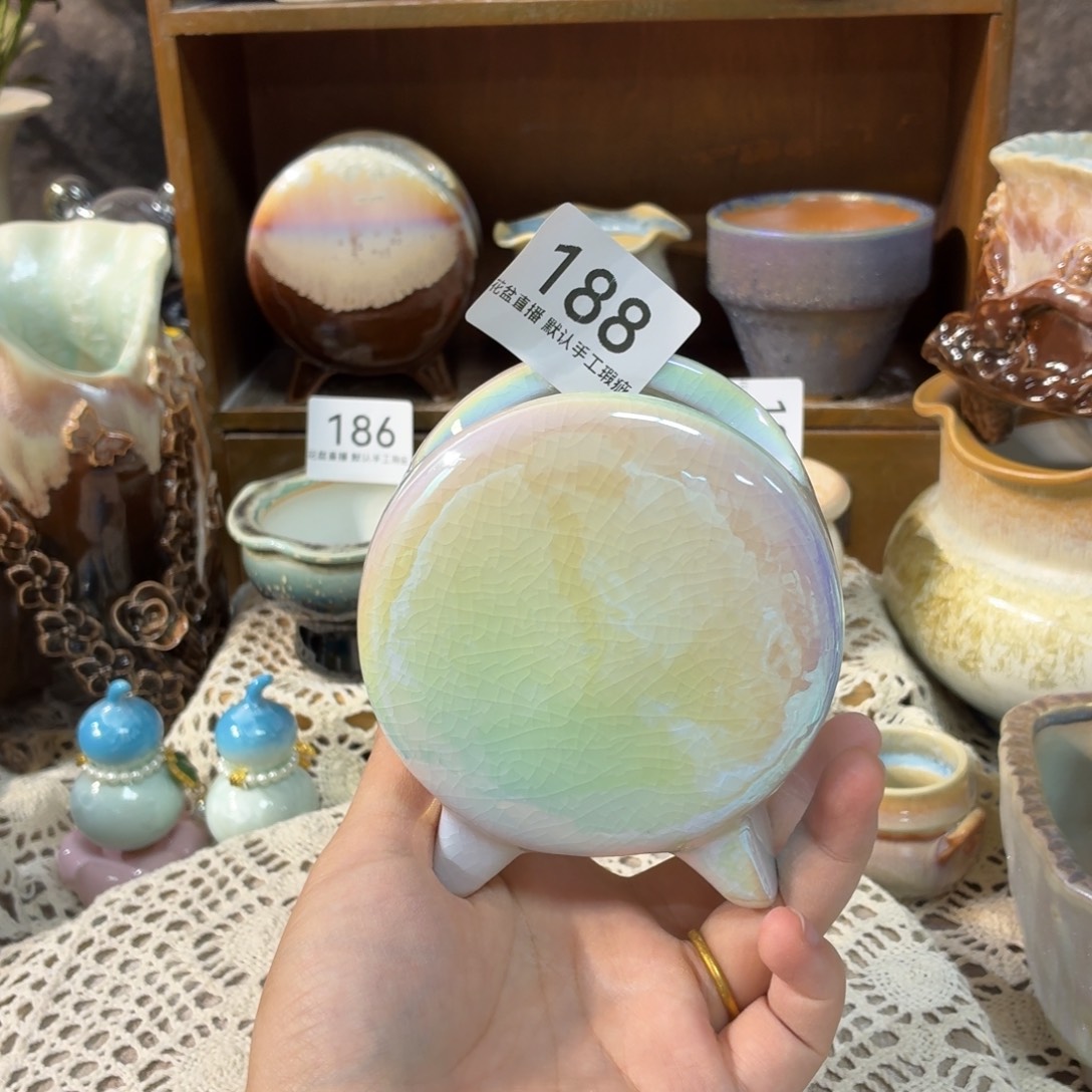 景德镇陶瓷花盆花盆炫彩