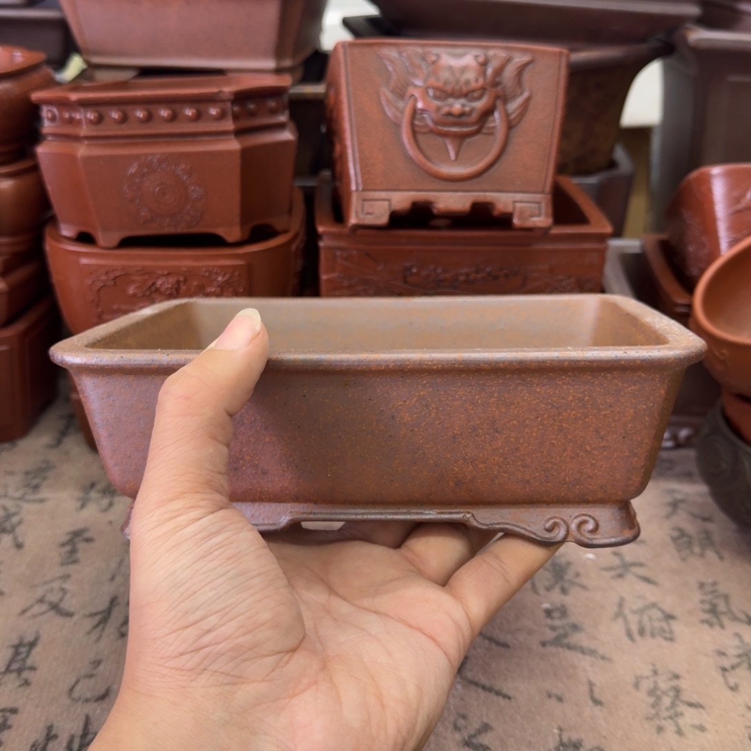 紫砂花盆宜兴紫砂正品18.5x14.5x5