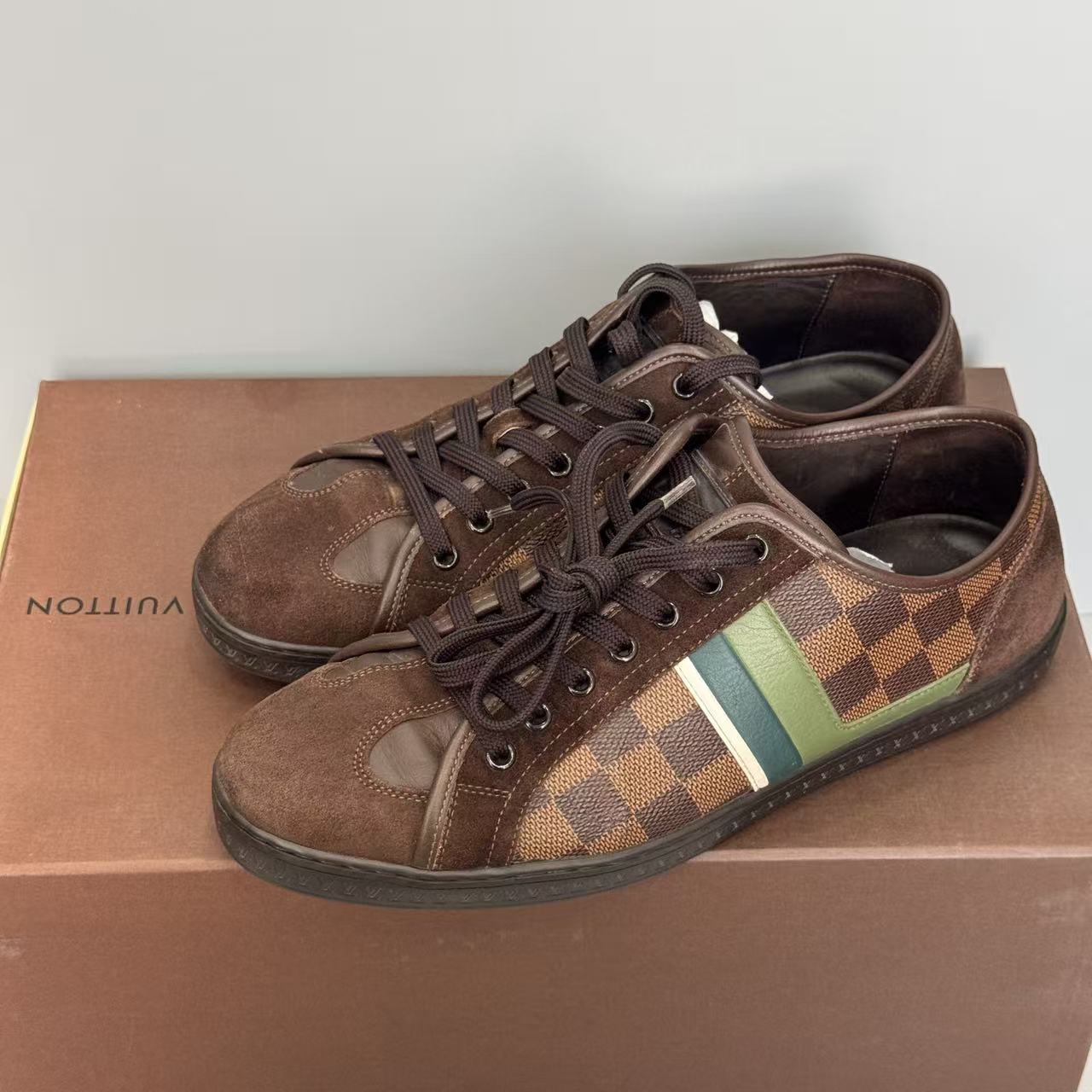 90新 LouisVuitton/路易威登 40码 255 老花 板鞋 原盒