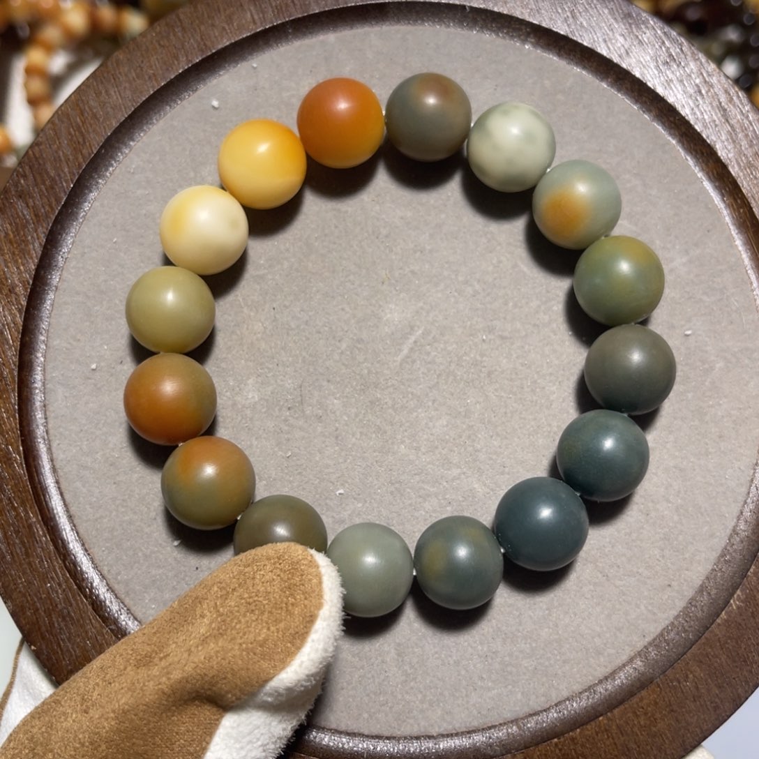 菩提根/象牙果吊坠卡14圆珠