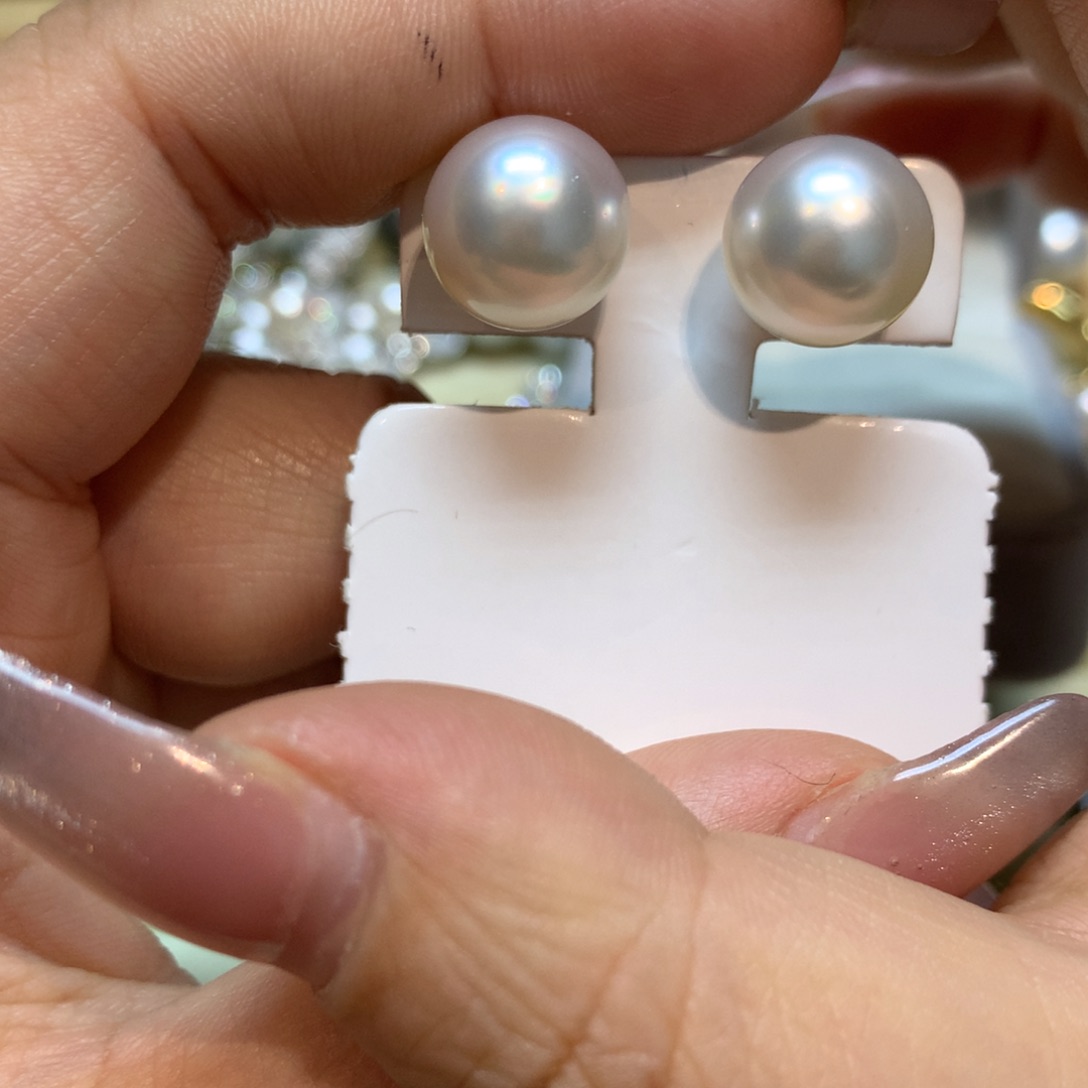 海水珍珠耳饰18K金镶嵌