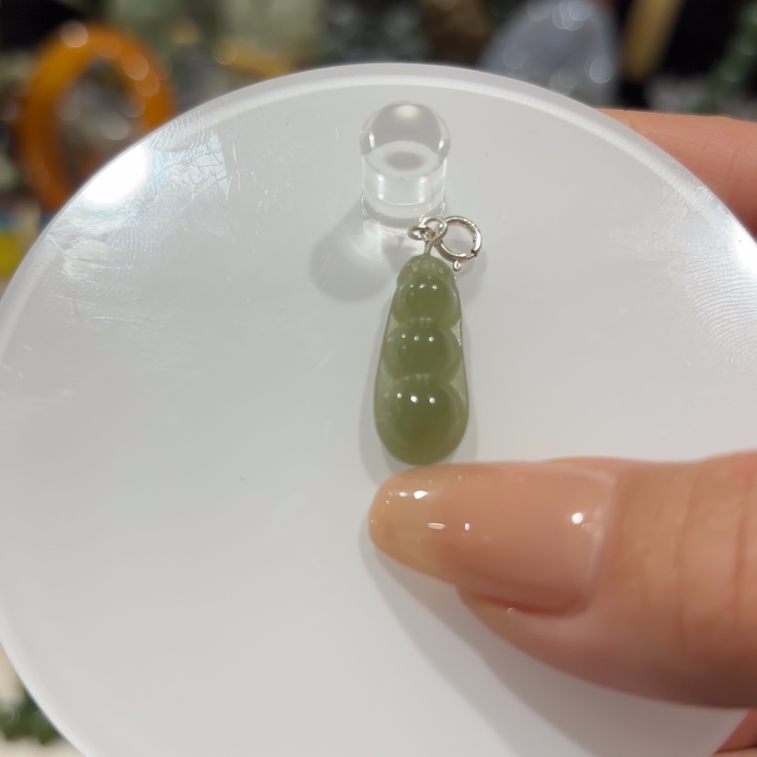 和田玉银S925镶嵌颈饰24995