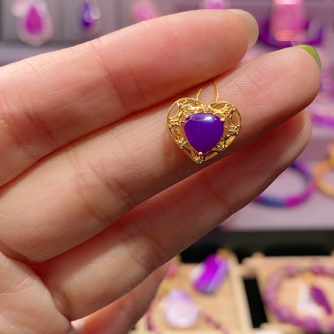 苏纪石（舒俱来）18K金镶嵌吊坠(不含链)