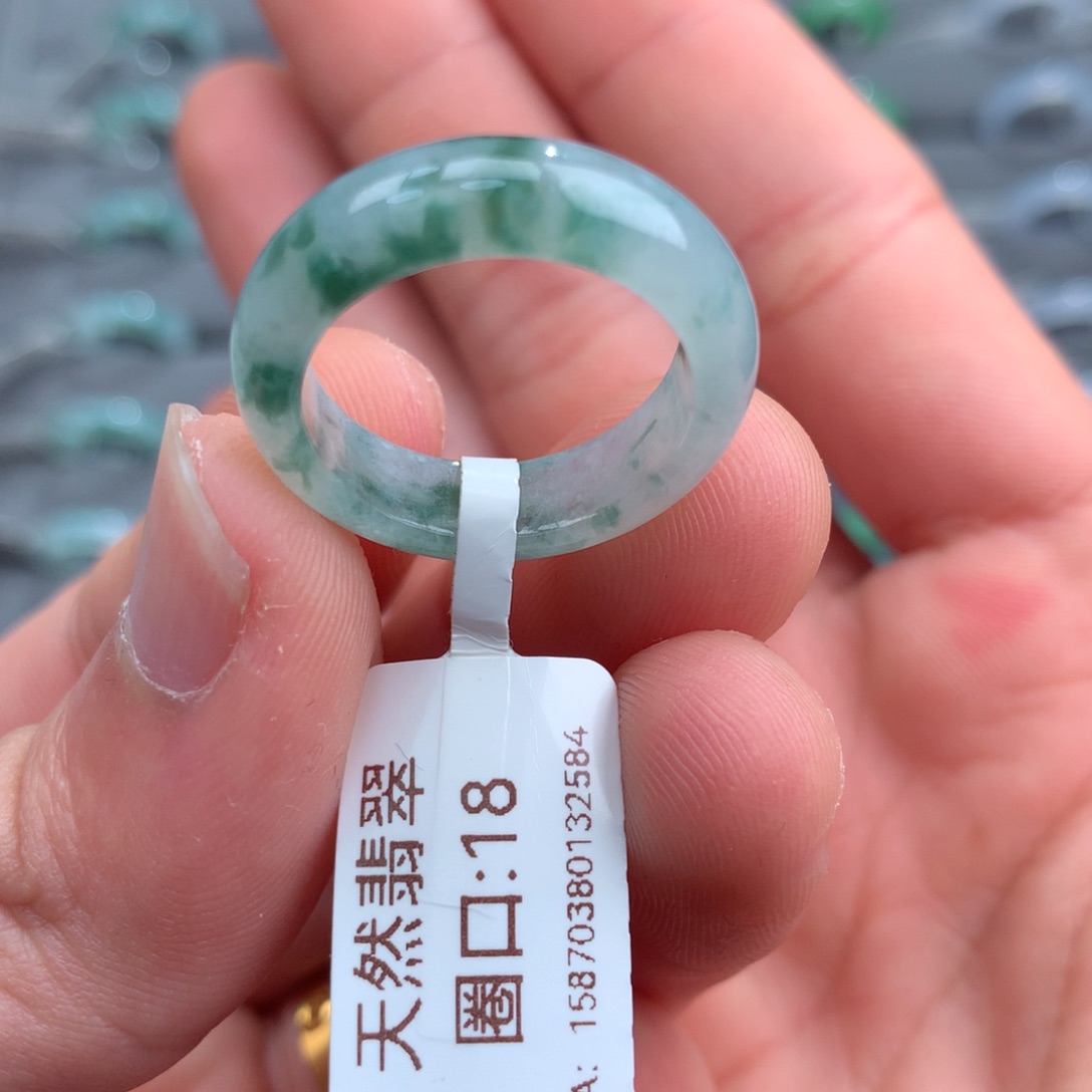 翡翠戒指未镶嵌天然