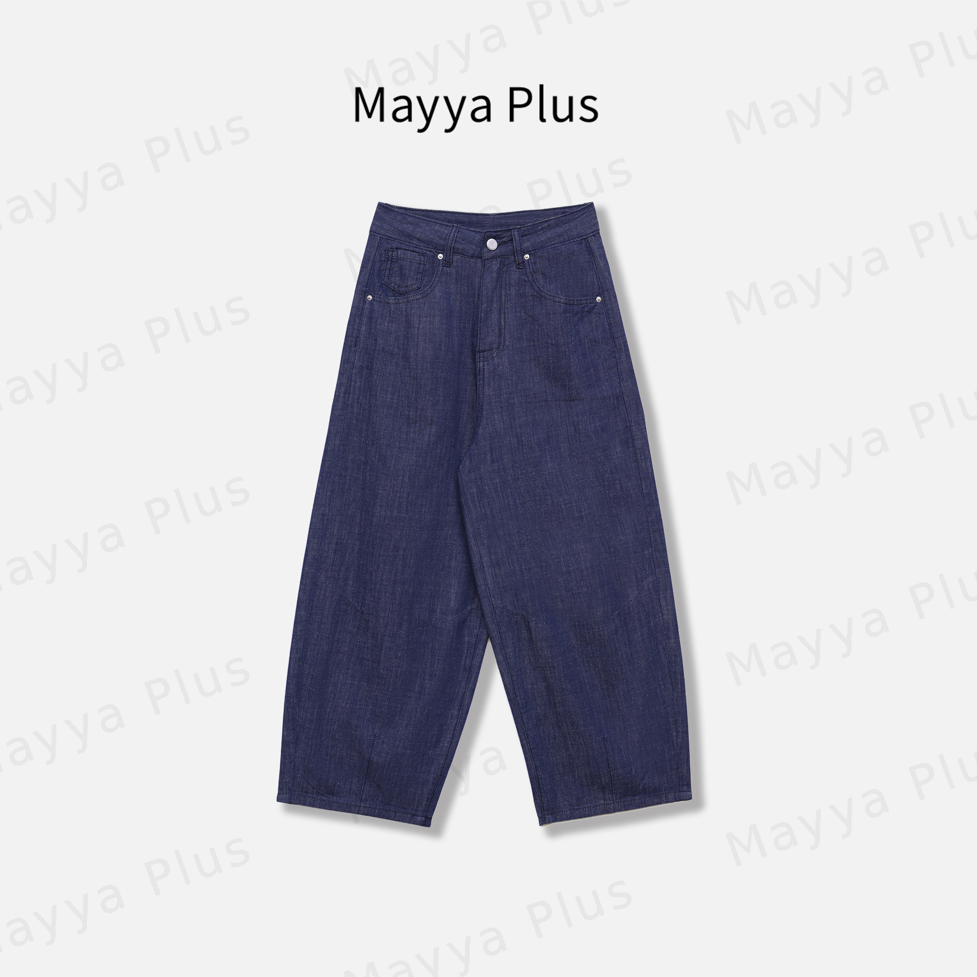 【牛仔学院】Mayya Plus麦芽定制亚麻直筒休闲裤薄款九分裤32527265