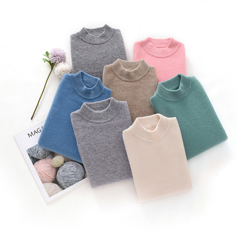 【直播专享】儿童100%羊毛衫软糯舒适儿童毛衫女童羊绒半高领冬季