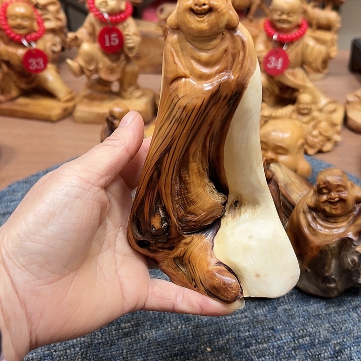 柏木太行崖柏手把摆件