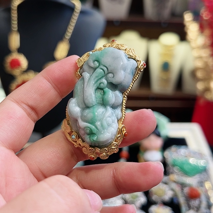 琥珀戒指/指环银S925镶嵌古风