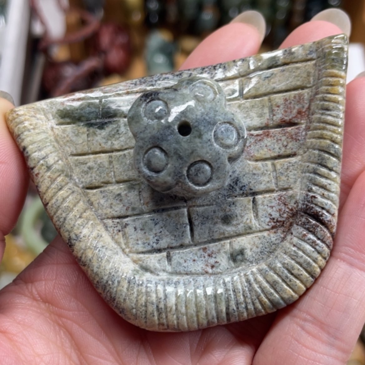 【闪购商品】岫岩河磨玉（透闪石质玉）手把件未镶嵌