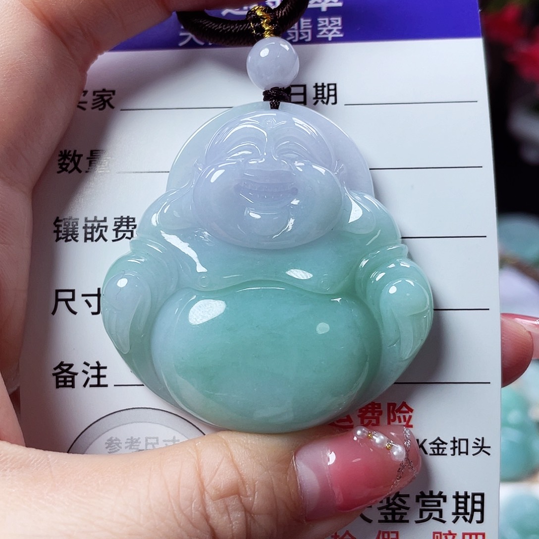 翡翠未镶嵌颈饰佛公20