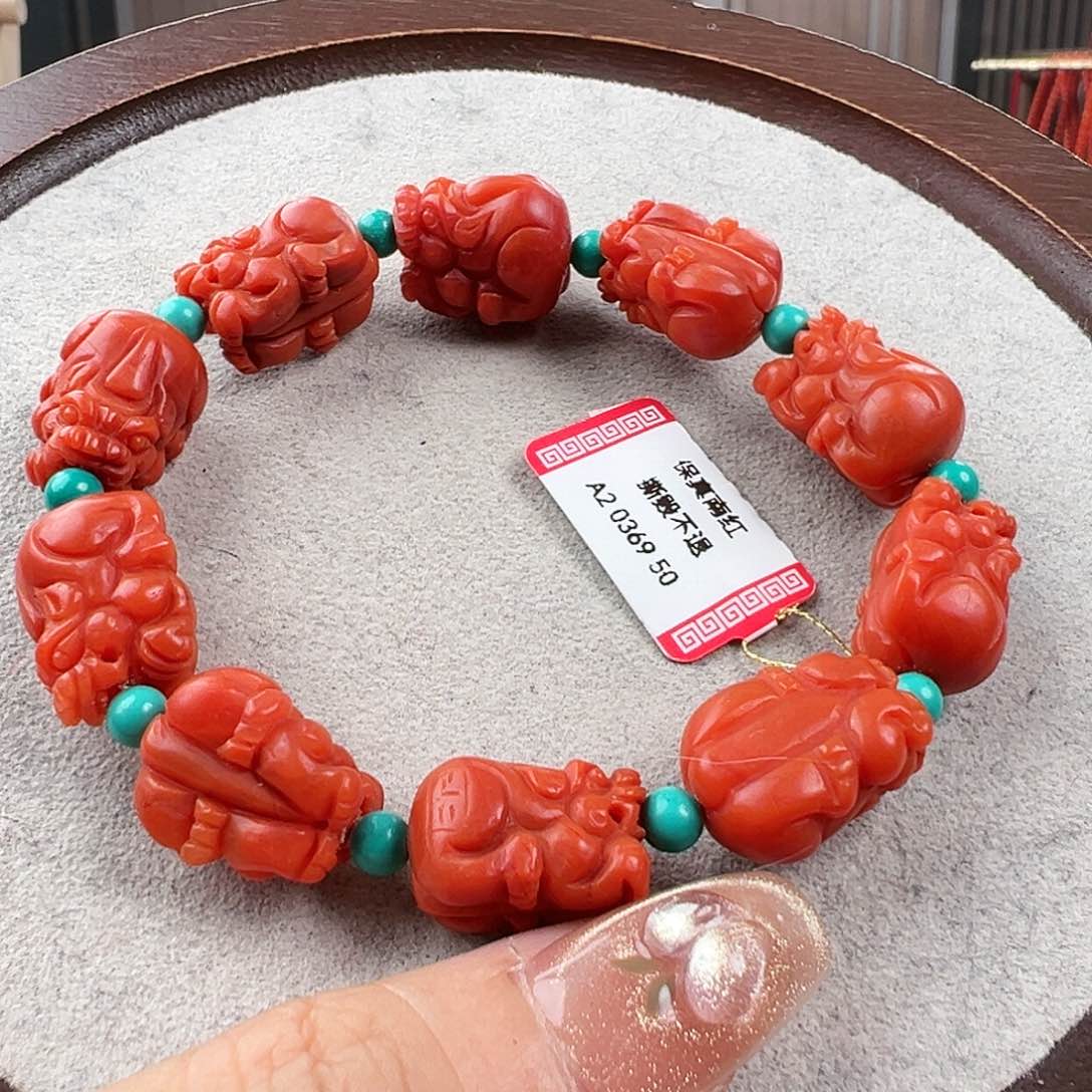 南红玛瑙手串未镶嵌