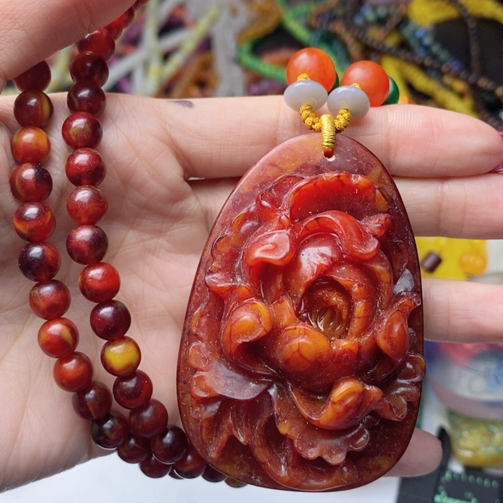 蜜蜡颈饰未镶嵌260套装