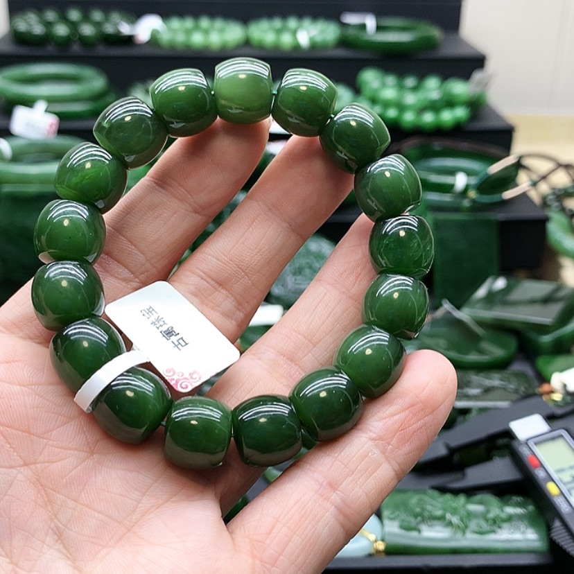 【闪购商品】和田玉（碧玉）手链未镶嵌金*