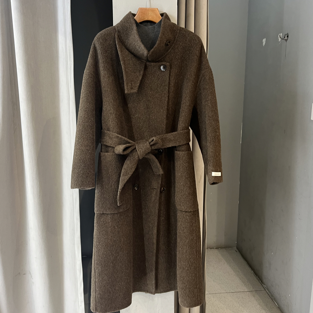 麦寻女装DYLYQ020长款绵羊毛大衣