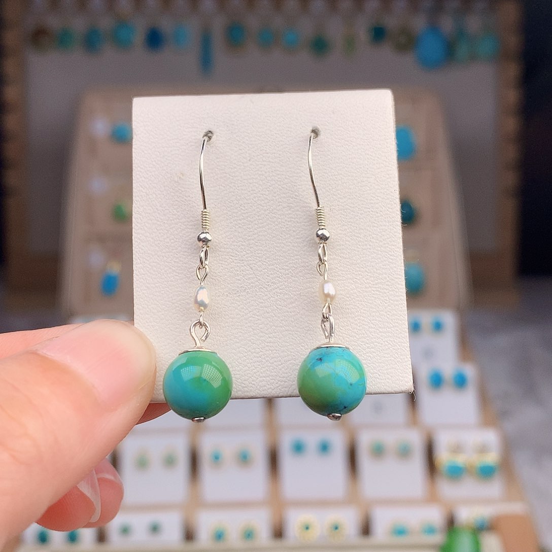 绿松石颈饰银S925镶嵌