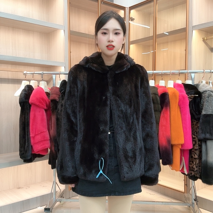 黑咖戴帽短款yh0397 