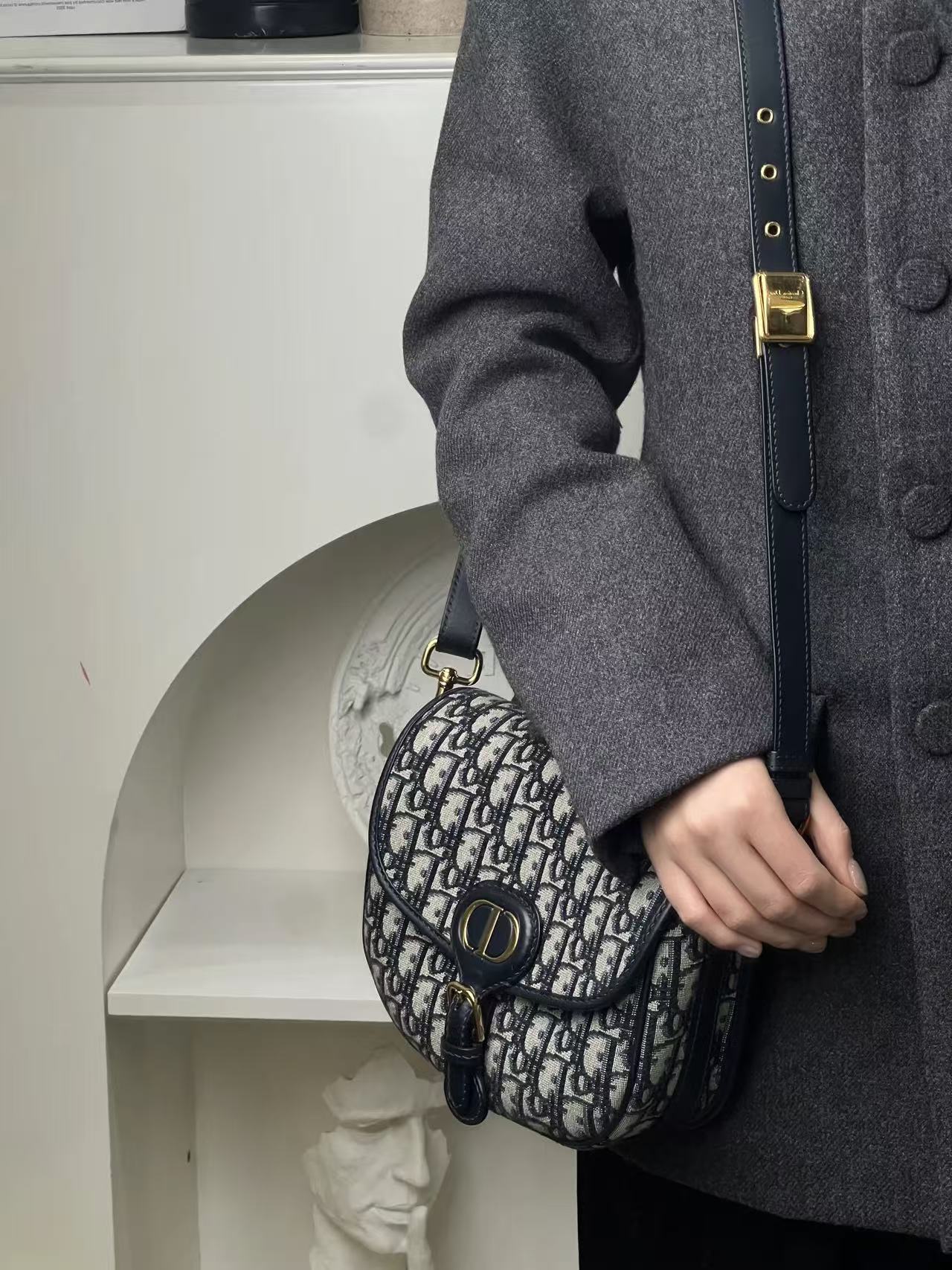 99新 DIOR/迪奥 bobby中号老花单肩包/甄选