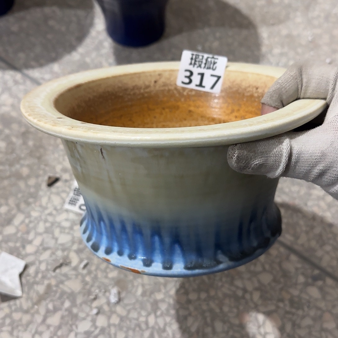 瓷片景德镇手工花盆次品