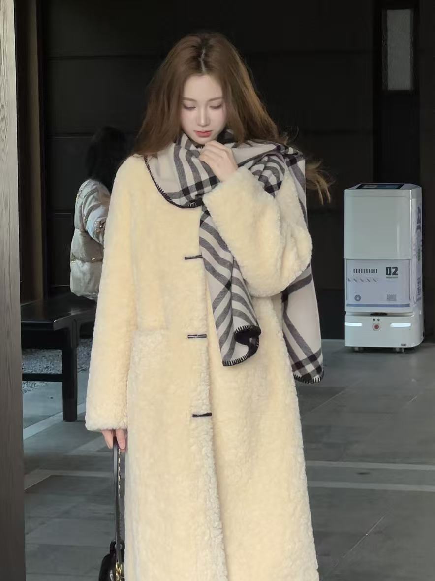 长款秋冬慵懒风毛呢外套气质百搭ins时尚休闲复古加厚保暖韩版