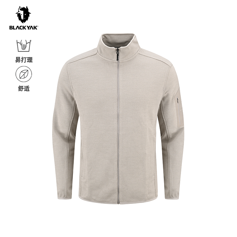 BLACKYAK布来亚克2025秋新款美利奴羊毛针织夹克男士软壳休闲上衣