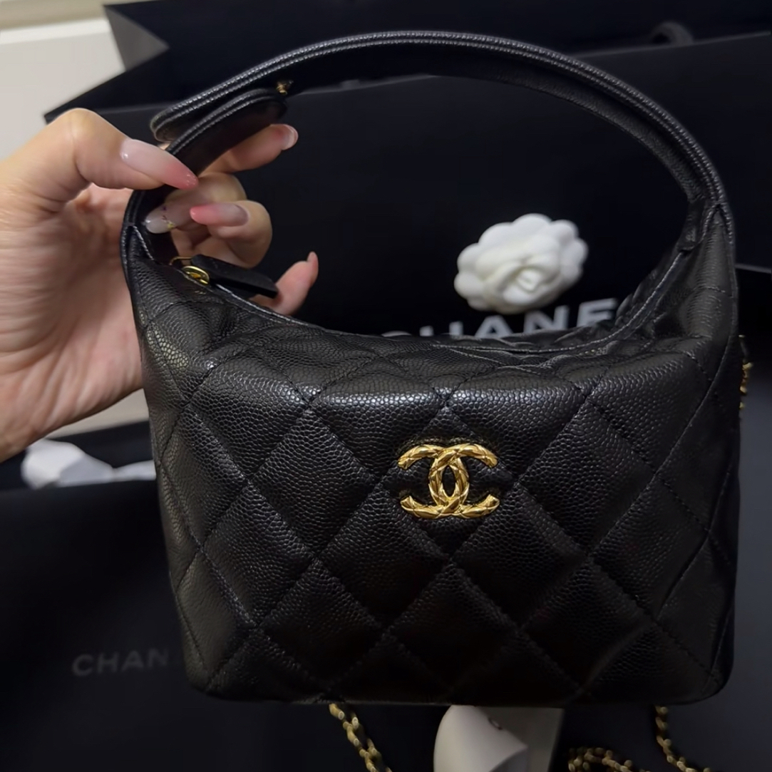未使用 Chanel/香奈儿 26c 新款黑金Coco crush荔枝牛饭盒包
