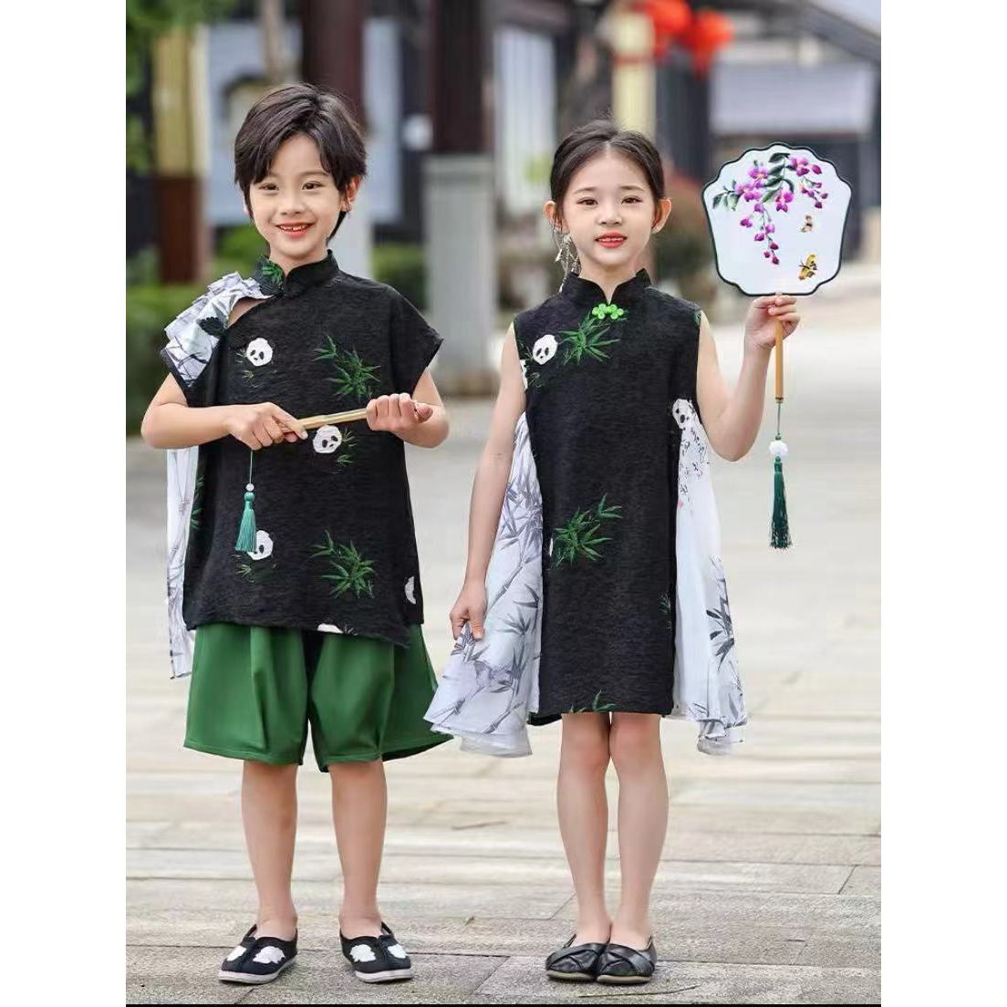 儿童2025夏季新款时尚国风汉服B2702