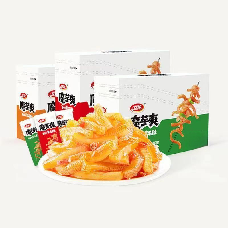 卫龙魔芋爽素毛肚馋魔芋休闲即食小零食辣条小吃网红零食批发
