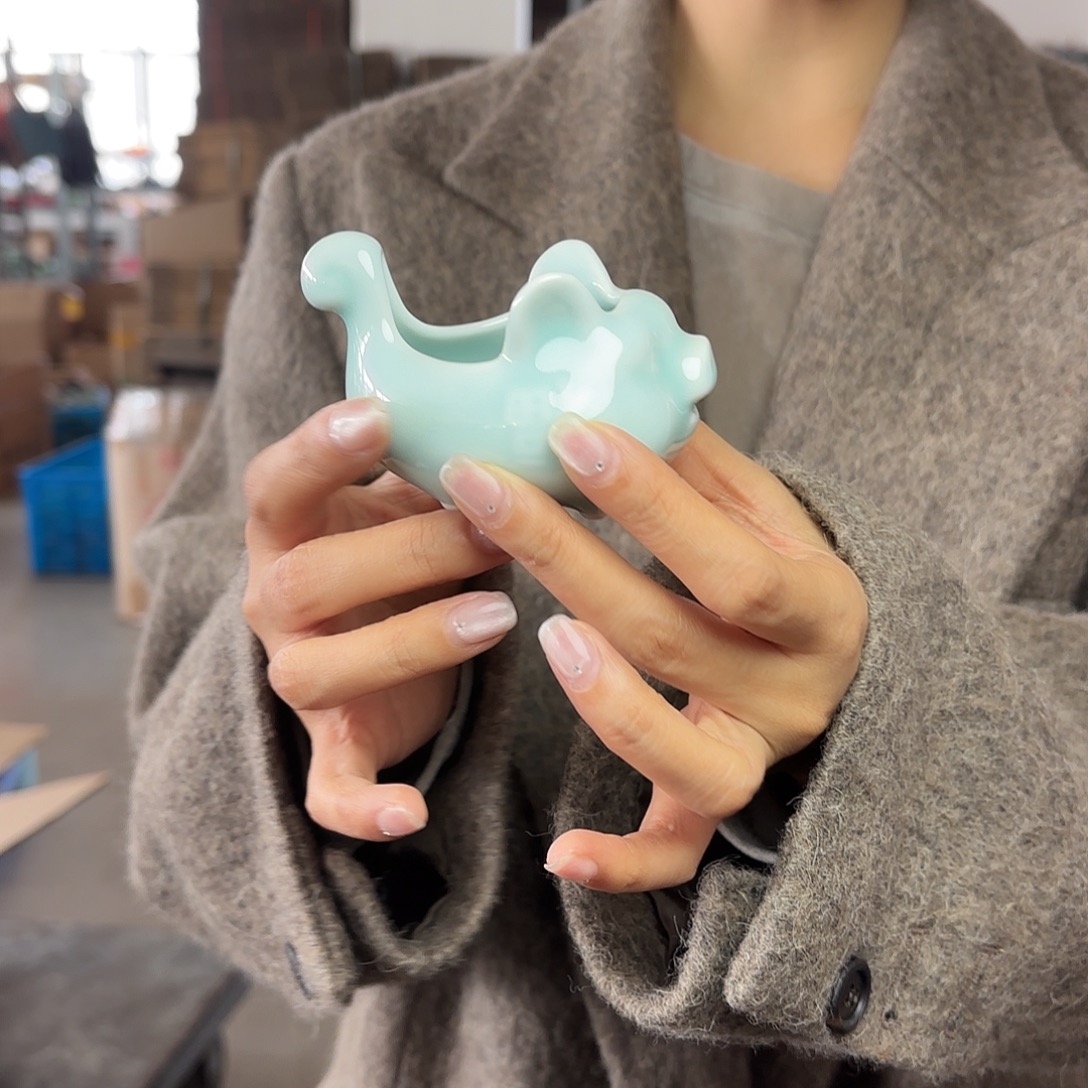 龙泉云间青瓷小米茶器