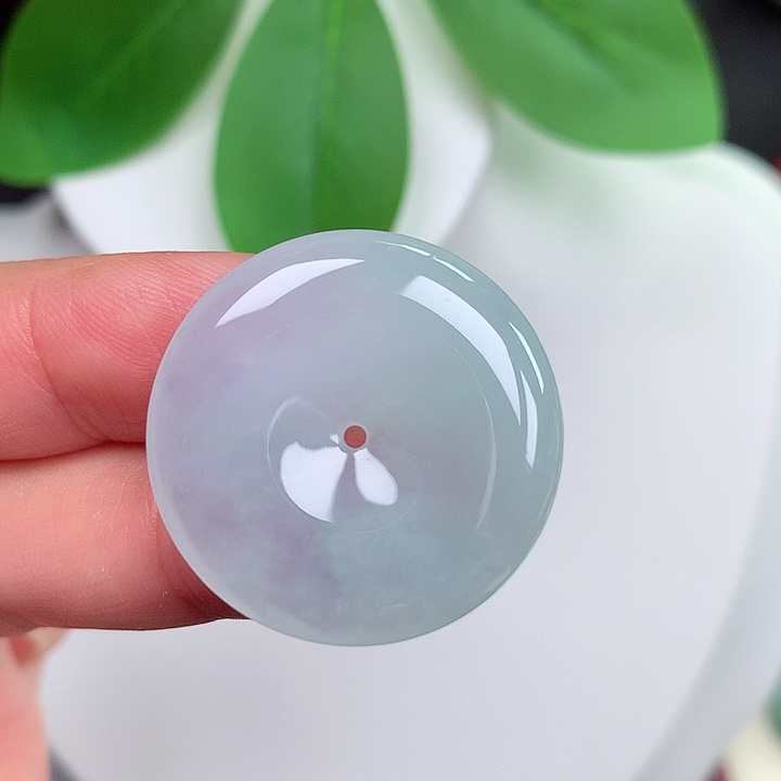 颈饰未镶嵌翡翠平安扣 26.7x4.6mm