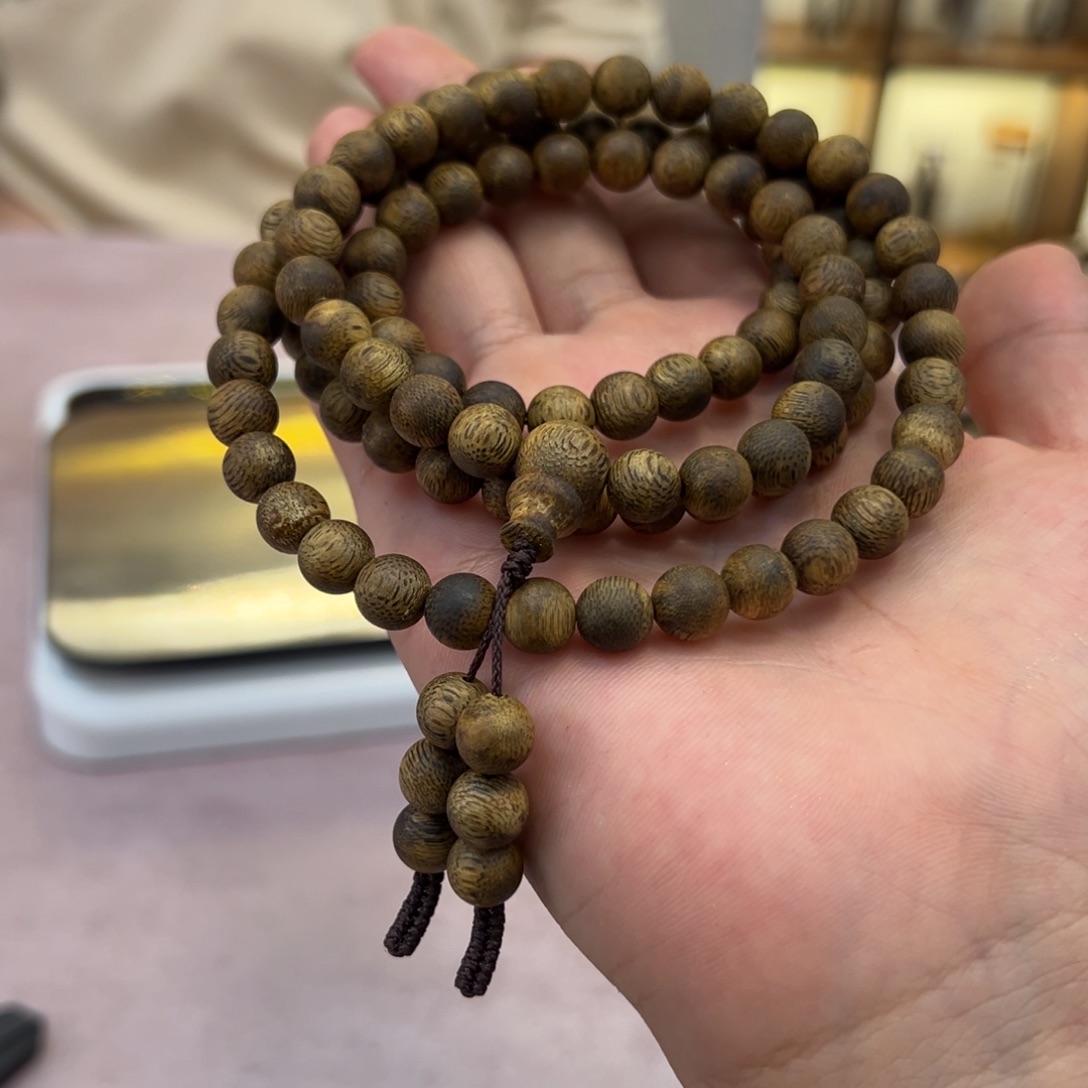 手串沉香0.8规格多圈23克