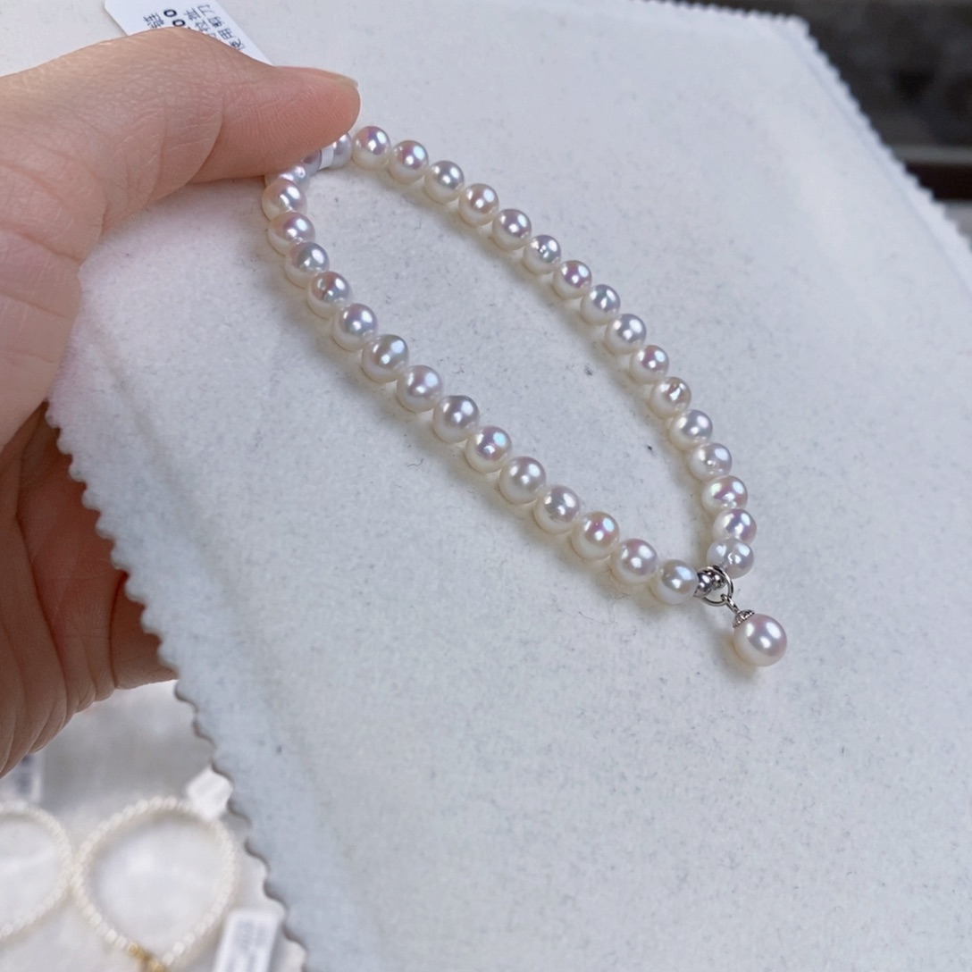 淡水珍珠手绳银S925镶嵌